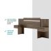 Cabeceira Casal Extensível e Mesa Lateral Madeirada Carraro