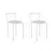 Conjunto 2 Banquetas Tubo Branco Napa Branca Carraro
