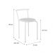 Conjunto 2 Banquetas Tubo Branco Napa Branca Carraro