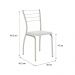 Conjunto 2 Cadeiras 1700 Tubo Prata Napa Branca Carraro