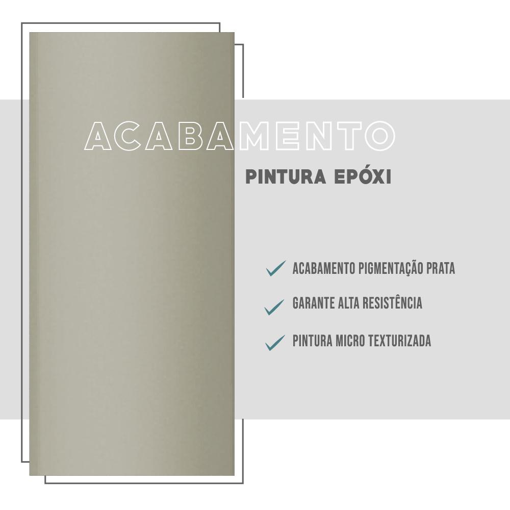 Conjunto 2 Cadeiras 1700 Tubo Prata Napa Branca Carraro