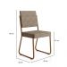 Conjunto 2 Cadeiras de Jantar 1736 Carraro Caramelo/Rose