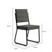 Conjunto 2 Cadeiras de Jantar 1736 Carraro Preto/Cinza