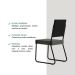 Conjunto 2 Cadeiras de Jantar 1736 Carraro Preto/Cinza