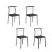 Conjunto 4 Cadeiras de Jantar 1708 Carraro Preto