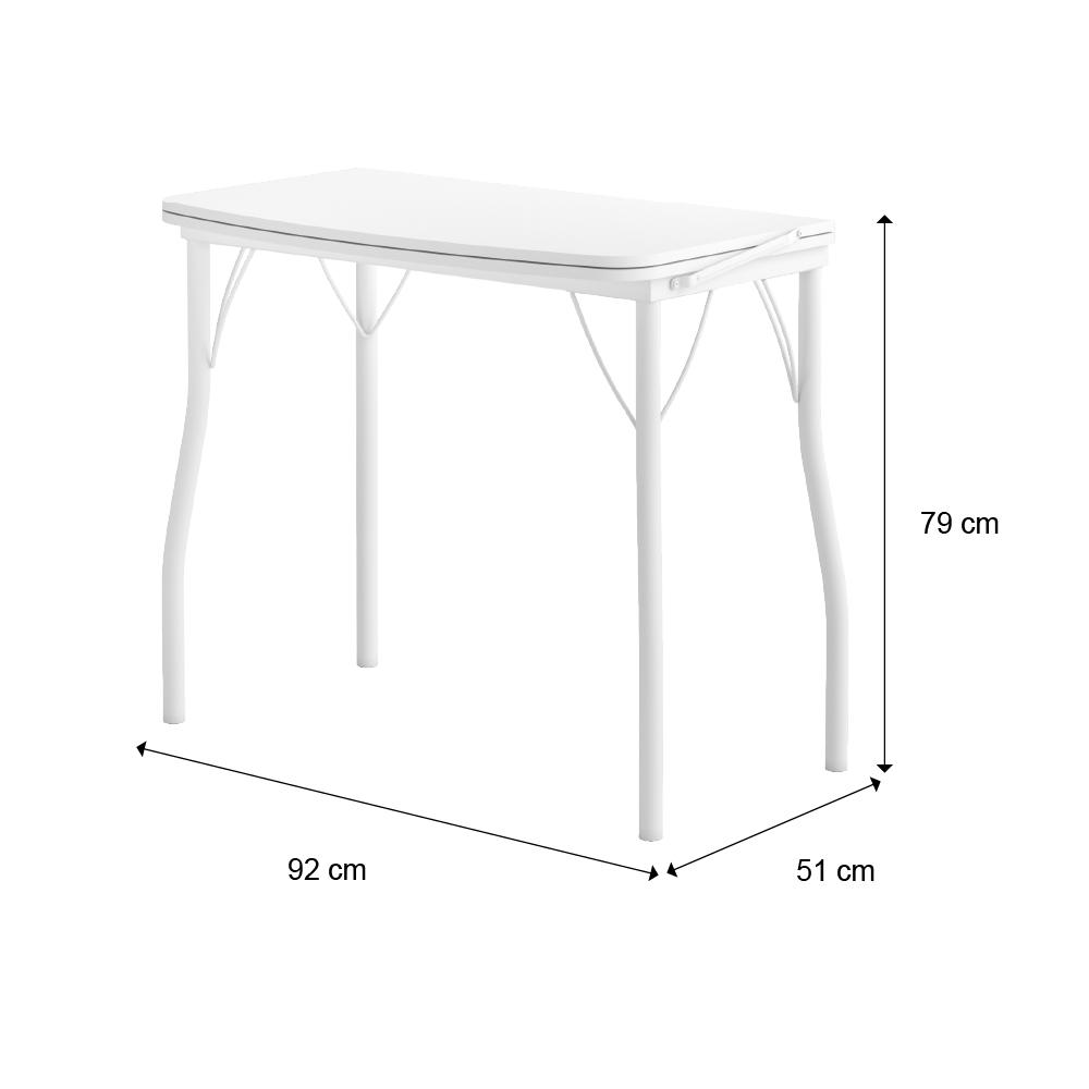 Conjunto Mesa Extensível com 4 Banquetas Branco Carraro