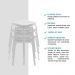 Conjunto Mesa Extensível com 4 Banquetas Branco Carraro