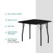 Conjunto Mesa Extensível com 4 Banquetas Preto Carraro