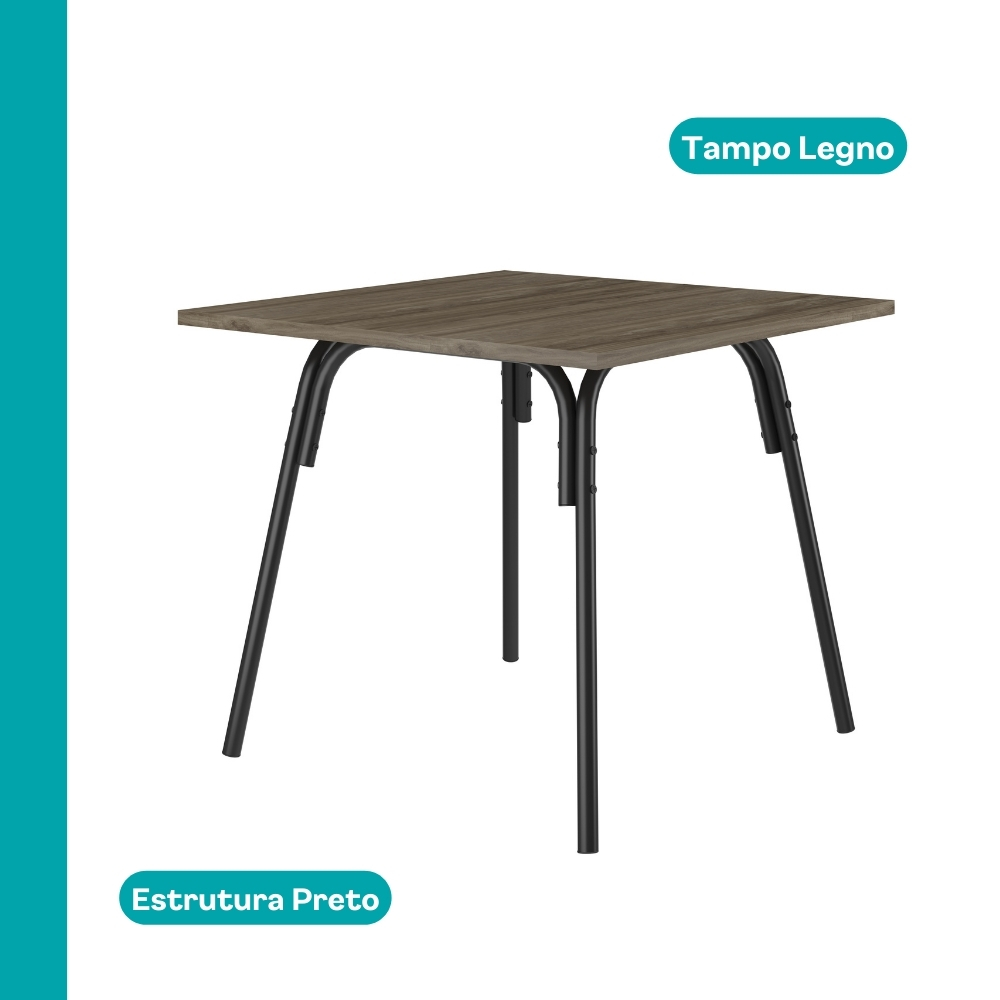 Conjunto Sala de Jantar Carraro Galway com Mesa e 4 Cadeiras