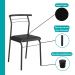 Conjunto Sala de Jantar Carraro Galway com Mesa e 4 Cadeiras