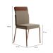 Conjunto Sala de Jantar Déli 4 Cadeiras Carraro Areia/Rose/Nogal
