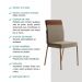 Conjunto Sala de Jantar Déli 4 Cadeiras Carraro Areia/Rose/Nogal