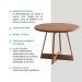 Conjunto Sala de Jantar Déli 4 Cadeiras Carraro Areia/Rose/Nogal