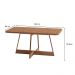 Conjunto Sala de Jantar Los Angeles 6 Cadeiras Carraro Areia/Rose/Nogal