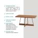 Conjunto Sala de Jantar Los Angeles 6 Cadeiras Carraro Areia/Rose/Nogal