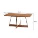 Conjunto Sala de Jantar Paris 6 Cadeiras Carraro Areia/Rose/Nogal