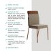 Conjunto Sala de Jantar Paris 6 Cadeiras Carraro Areia/Rose/Nogal
