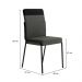 Conjunto Sala de Jantar Seul 4 Cadeiras Carraro Grafite/Preto/Nogal