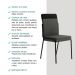 Conjunto Sala de Jantar Seul 4 Cadeiras Carraro Grafite/Preto/Nogal