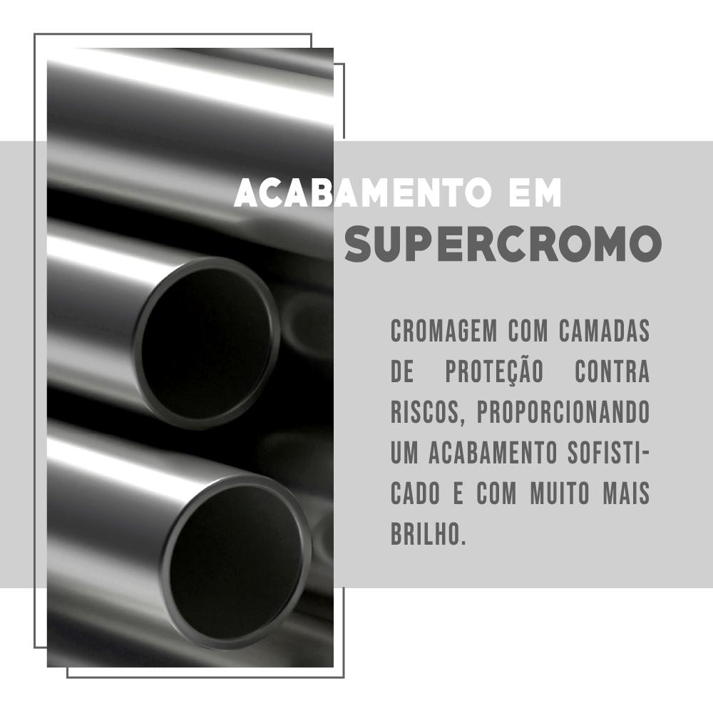 Escrivaninha Branca Tubos Cromados Carraro
