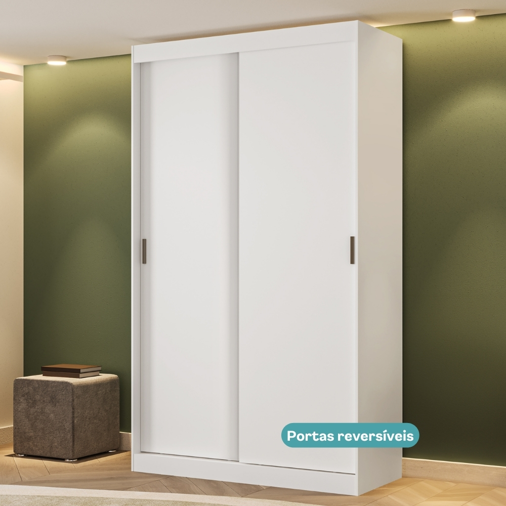 Guarda Roupa Casal 2 Portas 2 Gav Branco Carraro Noah