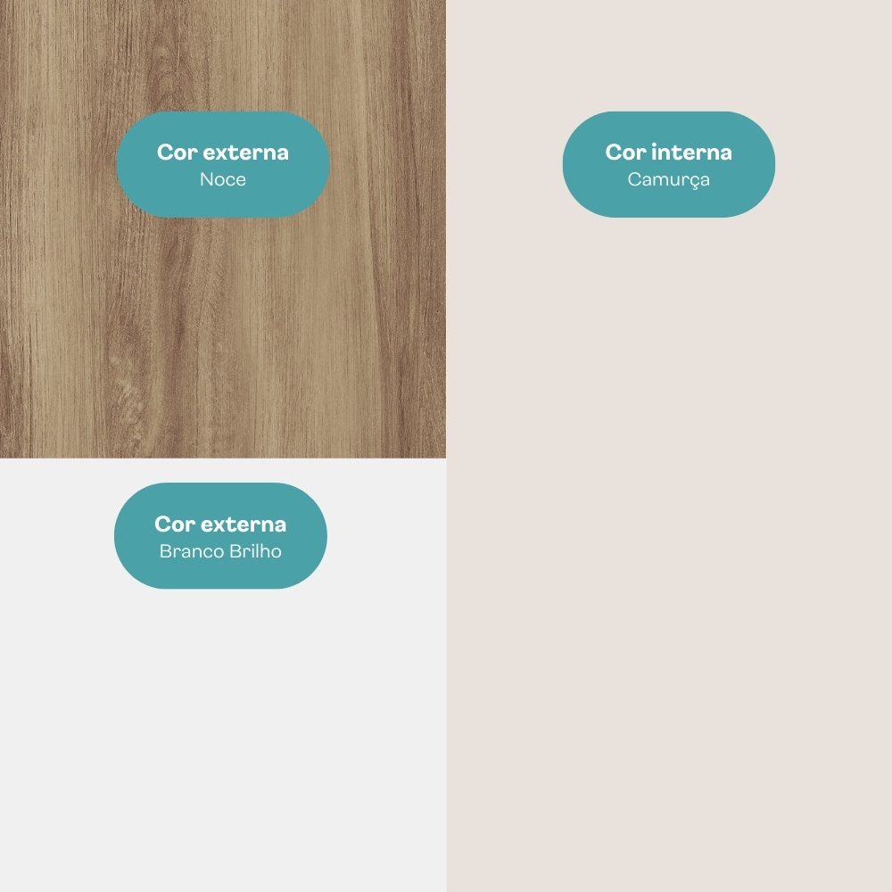 Guarda Roupa Casal 2 Portas 2 Gav Espelho Branco Carraro Nivus