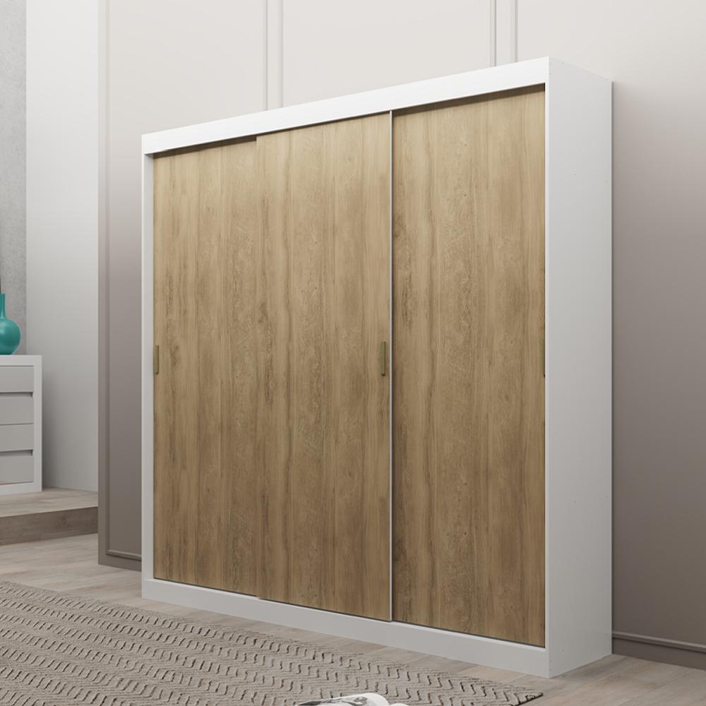 Guarda Roupa Casal 3 Portas 4 Gav Branco Carraro