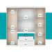 Guarda Roupa Casal 6 Portas 2 Gavetas Porto Branco Carraro