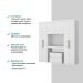 Guarda Roupa Casal 6 Portas 2 Gavetas Porto Branco com Escrivaninha Carraro