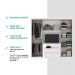 Guarda Roupa Casal 6 Portas 2 Gavetas Porto Branco com Escrivaninha Carraro