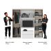 Guarda Roupa Casal 6 Portas 2 Gavetas Porto Branco com Escrivaninha Carraro