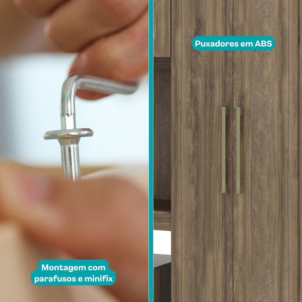 Guarda Roupa Casal 6 Portas 2 Gavetas Porto Legno Carraro