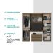 Guarda Roupa Casal 6 Portas 2 Gavetas Porto Legno com Painel de TV Carraro