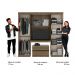 Guarda Roupa Casal 6 Portas 2 Gavetas Porto Legno com Painel de TV Carraro