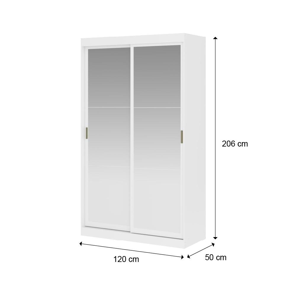 Guarda Roupa Infantil 2 Portas 2 Gav Espelho Branco Carraro Nero