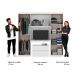 Guarda Roupa Infantil 6 Portas 2 Gavetas Porto Branco com Painel de TV Carraro