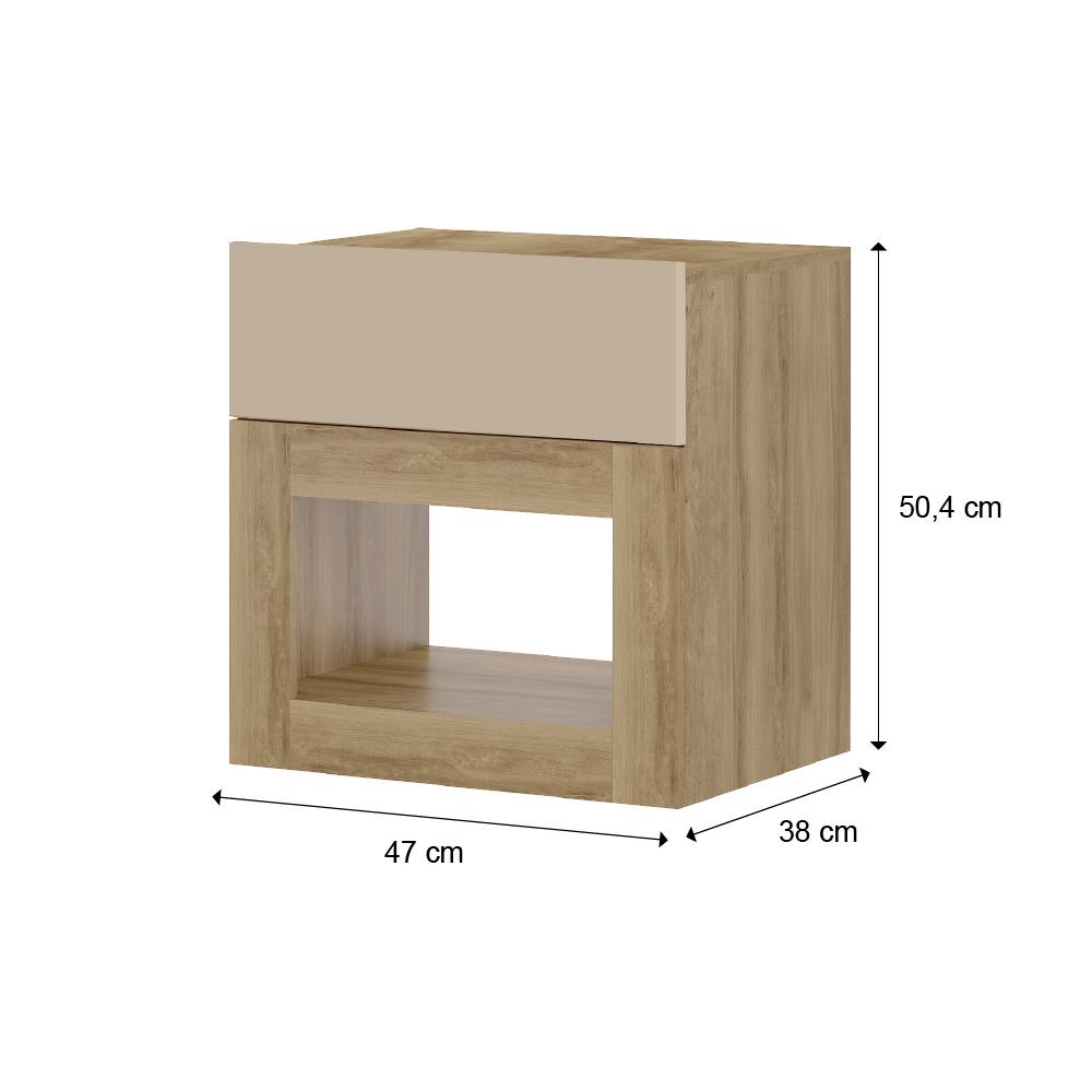 Mesa Lateral/Cabeceira 1 Gaveta Noce Carraro