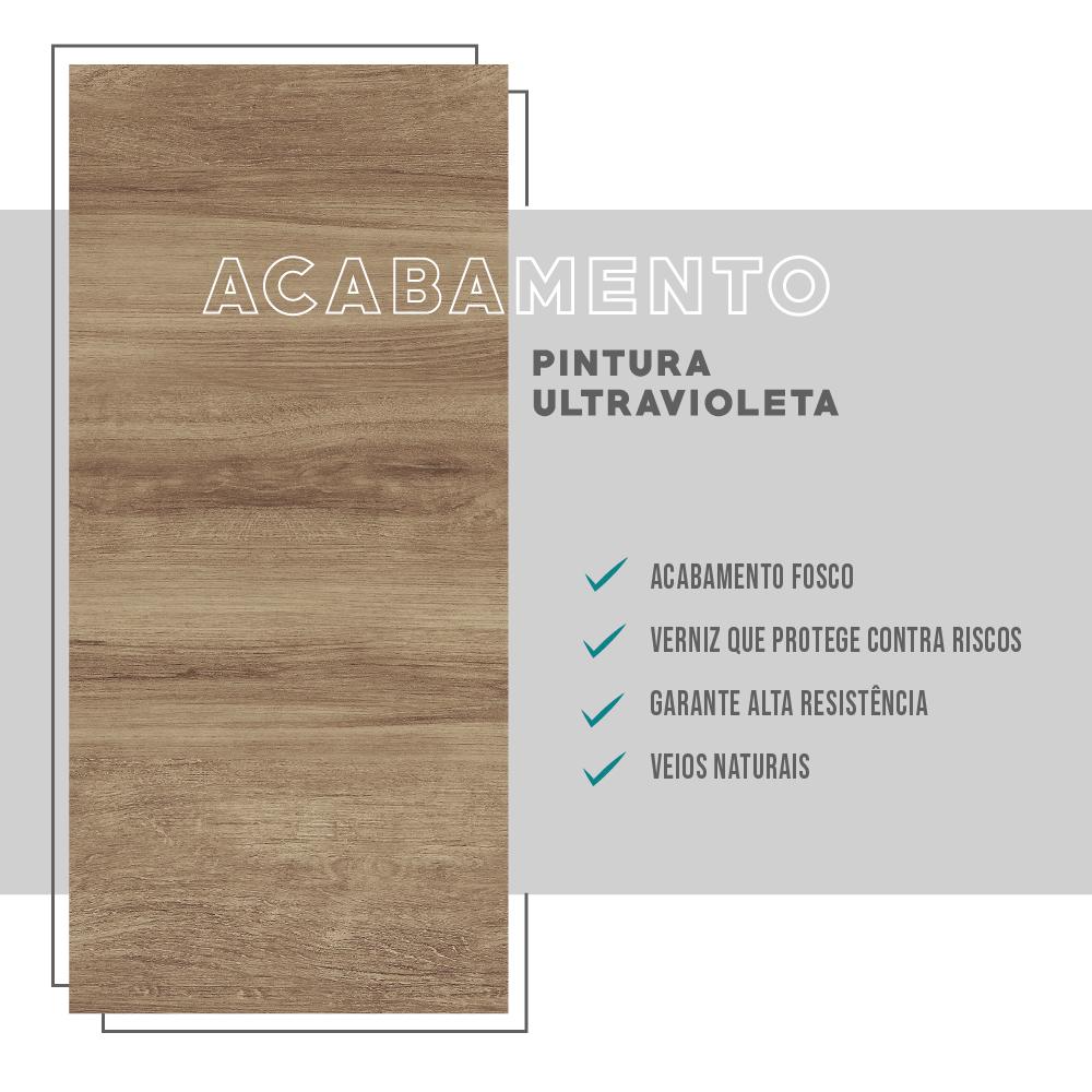 Mesa de Centro com Bandeja Madeirada e Tubos Pretos Carraro