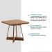 Mesa de Jantar Quadrada 90 cm Átria 1593 Carraro Nogal/Rose