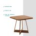Mesa de Jantar Quadrada 90 cm Átria 1593 Carraro Nogal/Rose