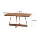 Mesa de Jantar Retangular 1,6 m Átria 1592 Carraro Nogal/Rose