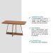 Mesa de Jantar Retangular 1,6 m Átria 1592 Carraro Nogal/Rose
