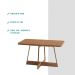 Mesa de Jantar Retangular 1,6 m Átria 1592 Carraro Nogal/Rose