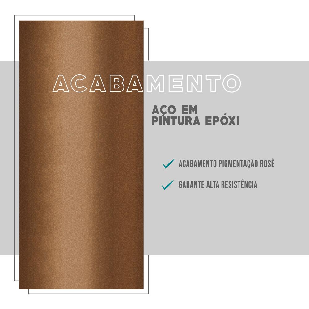 Mesa de Jantar Retangular 1,6 m Átria 1592 Carraro Nogal/Rose