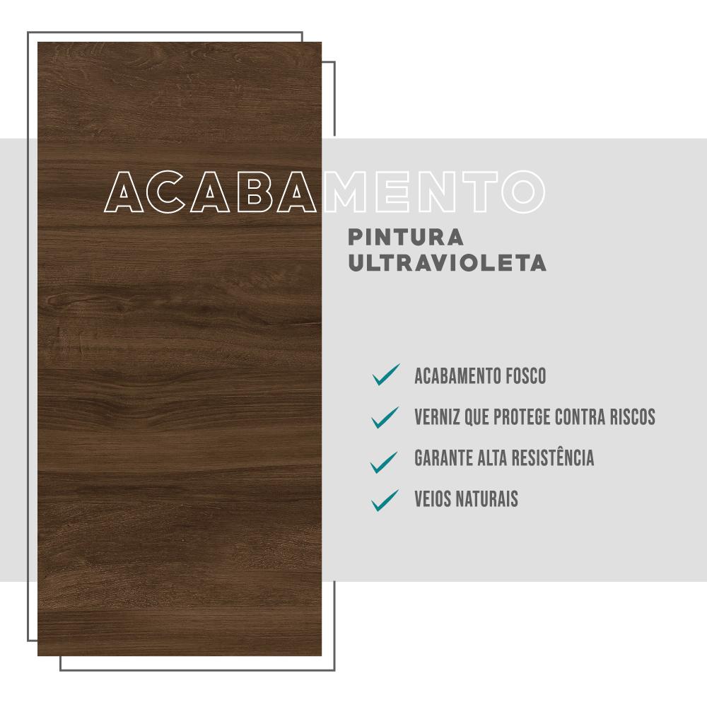 Prateleira de Nicho Madeirada e Tubos Preto Fosco Carraro