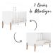 Berço Mini Cama Iris com Suporte Para Mosqueteiro Branco Acetinado
