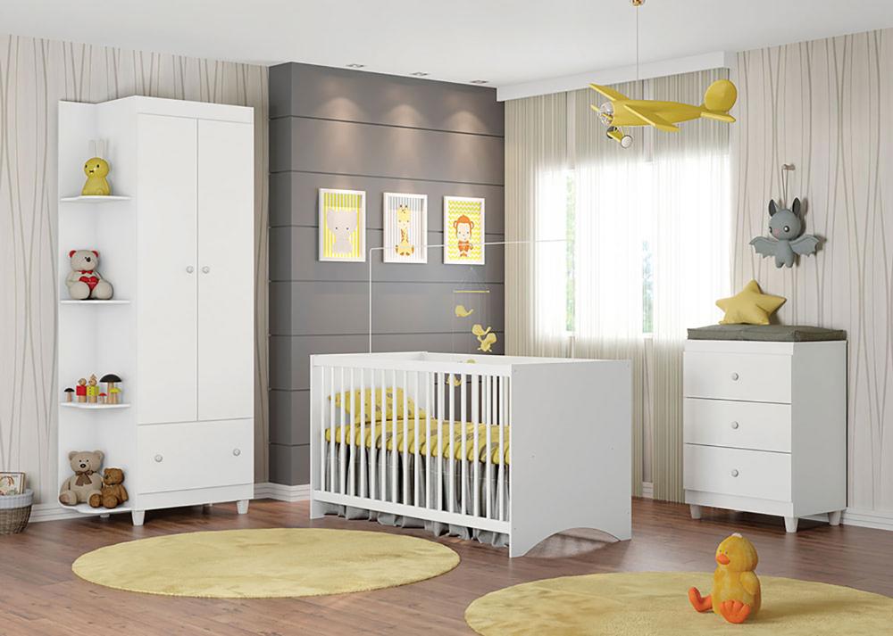 Conjunto Quarto Infantil Génova Branco