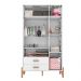 Guarda Roupa Quarto Infantil Iris com 3 Portas e 1 Gaveta Branco Acetinado