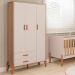 Guarda Roupa Quarto Infantil Iris com 3 Portas e 1 Gaveta Naturale/Off White