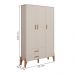 Guarda Roupa Quarto Infantil Iris com 3 Portas e 1 Gaveta Off White